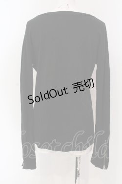 画像3: BPN FOR MEN / ジップ配色カットソー M ブラック O-25-04-17-084-GO-TO-IG-OS
