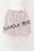 Qutie Frash / 和柄サーキュラースカート  ピンク O-25-04-17-086-QU-SK-IG-OS