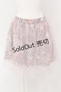 Qutie Frash / 和柄サーキュラースカート  ピンク O-25-04-17-086-QU-SK-IG-OS