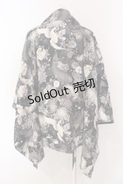 画像3: Qutie Frash / 2022浴衣4点SET トップス単品  鶴 ブラック O-25-04-17-087-QU-TO-IG-OS