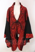 Qutie Frash / 着物ロングカーデ  レッド O-25-04-17-088-QU-TO-IG-OS