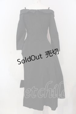 画像3: ATELIER BOZ / アシンメトリーオフショルワピース  ブラック O-25-04-17-009-EL-OP-IG-OS