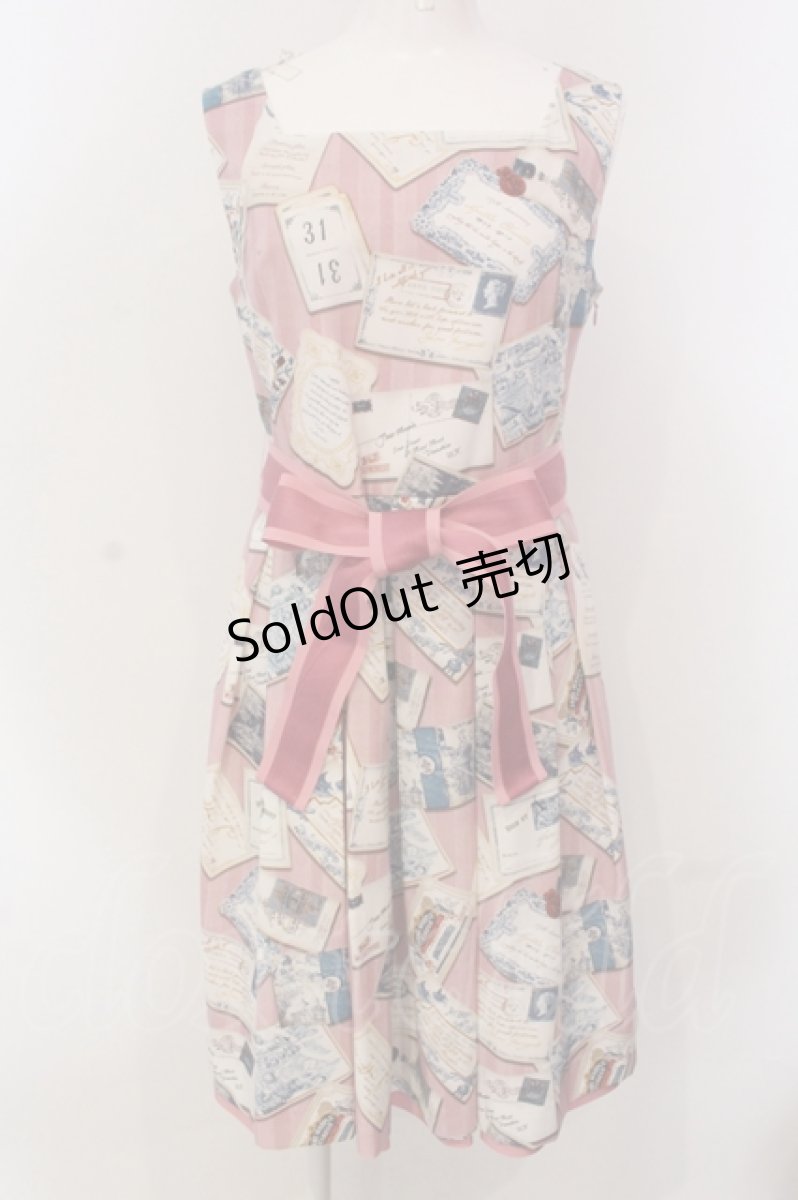 画像1: Jane Marple / Precious Cardsのスクエアドレス M ピンク O-25-04-17-090-JM-OP-IG-ZT464 (1)