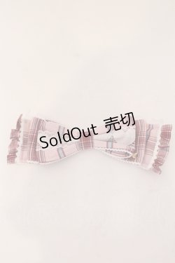画像1: Angelic Pretty / Heartヒロインリボンヘッドドレス(タータン)  ピンク O-25-05-30-1073-AP-AC-IG-ZT445-F001
