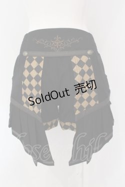 画像4: Ozz oneste / Sunset Rose　ショートパンツ  ブラック×ベージュ O-25-04-17-001-OO-PA-IG-OS