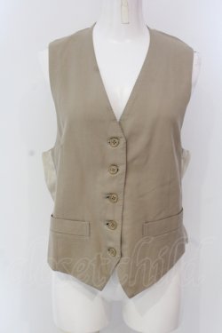 画像1: INGEBORG / 素材切り替えベスト  ベージュ O-25-04-17-015-LO-TO-IG-ZT023