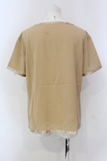 画像3: 【SALE】INGEBORG / ロゴリボン梨地Tシャツ  ベージュ O-25-04-17-016-LO-TO-IG-ZT023 (3)
