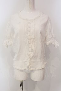 PINK HOUSE / リボン&ピンタック半袖ブラウス  シロ O-25-04-17-022-LO-BL-IG-OS