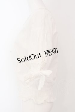 画像3: PINK HOUSE / リボン&ピンタック半袖ブラウス  シロ O-25-04-17-022-LO-BL-IG-OS