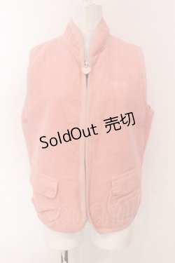 画像1: PINK HOUSE / ハートチャーム起毛ベスト  ピンク O-25-04-17-024-LO-TO-IG-ZT054