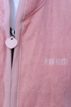 画像2: PINK HOUSE / ハートチャーム起毛ベスト  ピンク O-25-04-17-024-LO-TO-IG-ZT054