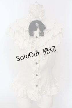 画像1: MARBLE / クラシカルカメオタイ付きティアードフリルブラウス  生成り×ブラック O-25-04-17-029-GO-BL-IG-OS