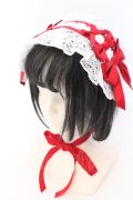 axes femme kawaii / トーションレースヘッドドレス  アカ O-25-04-18-034-AX-AC-OW-OS