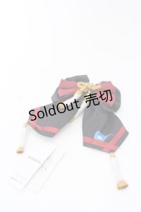 axes femme kawaii / 彼岸の白狐会柄リボンバレッタ  クロ O-25-04-18-018-AX-AC-OW-OS