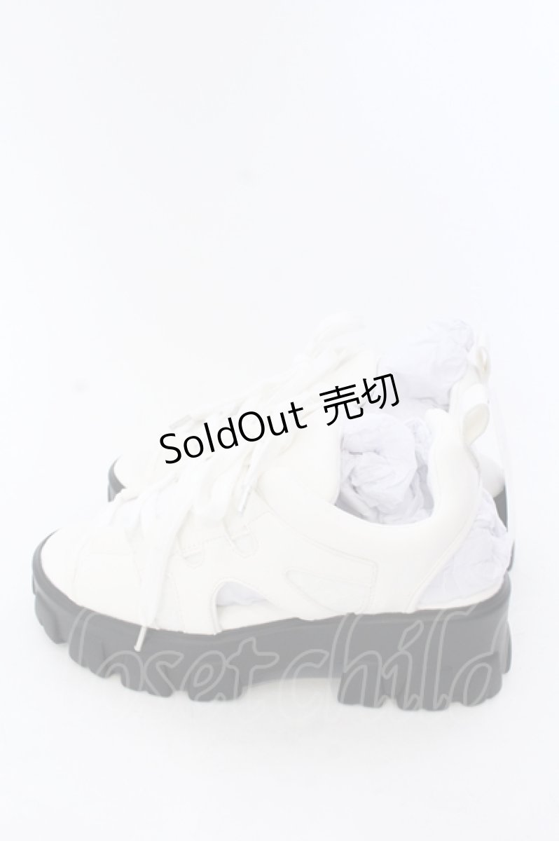 画像2: 【SALE】axes femme / レース使いスポサン S シロ O-25-04-18-027-AX-SH-OW-ZTK006 (2)