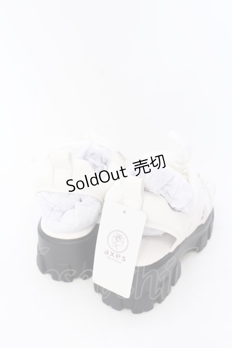 画像6: 【SALE】axes femme / レース使いスポサン S シロ O-25-04-18-027-AX-SH-OW-ZTK006 (6)