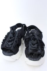 axes femme POETIQUE / レースアップスポサン S クロ×シロ O-25-04-18-028-AX-SH-OW-OS