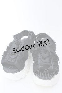 axes femme POETIQUE / レースアップスポサン S クロ×シロ O-25-04-18-028-AX-SH-OW-ZT-K005