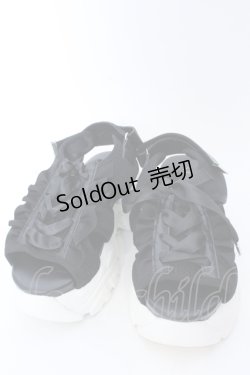 画像1: axes femme POETIQUE / レースアップスポサン S クロ×シロ O-25-04-18-028-AX-SH-OW-ZT-K005