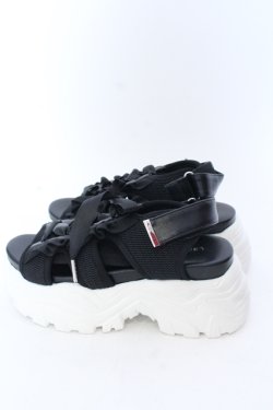 画像2: axes femme POETIQUE / レースアップスポサン S クロ×シロ O-25-04-18-028-AX-SH-OW-OS