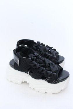 画像4: axes femme POETIQUE / レースアップスポサン S クロ×シロ O-25-04-18-028-AX-SH-OW-ZT-K005