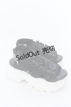 画像4: axes femme POETIQUE / レースアップスポサン S クロ×シロ O-25-04-18-028-AX-SH-OW-ZT-K005