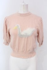 画像1: 【SALE】merry jenny / あひるジャカードニットトップス  ピンク O-25-04-19-023-LO-TO-IG-ZT133 (1)