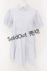 merry jenny / チャイナティアードミニワンピース  サックス O-25-04-19-025-LO-OP-IG-OS