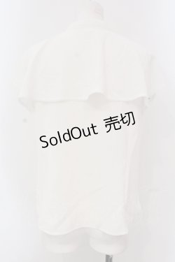 画像3: an another angelus / スクエアケープ衿ローズ刺繍ブラウス  シロ O-25-04-19-027-CA-BL-IG-OS