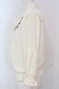 画像3: axes femme / バラ刺繍タイ付きブラウス  オフシロ O-25-04-19-028-AX-BL-IG-OS