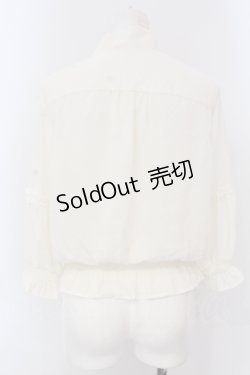 画像4: axes femme / バラ刺繍タイ付きブラウス  オフシロ O-25-04-19-028-AX-BL-IG-OS