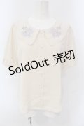 Fi.n.t / デルフィニウム刺繍ビッグカラーブラウス  アイボリー O-25-04-19-029-CA-BL-IG-OS