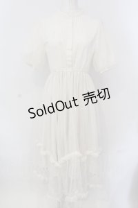 Fi.n.t / チュールドッキングロングワンピース【洗える】  アイボリー O-25-04-19-030-CA-OP-IG-OS