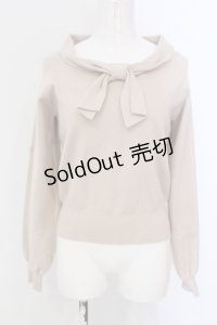 F&A / ボウタイニットプルオーバー  ベージュ O-25-04-19-032-LO-TO-IG-OS
