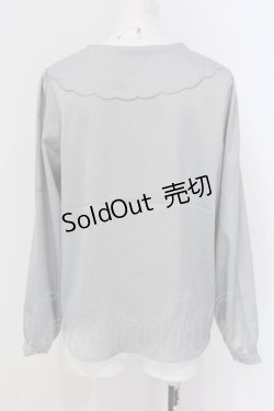 画像3: Fi.n.t / パステルローズ刺繍ビッグカラーブラウス  サックス O-25-04-19-033-CA-BL-IG-OS