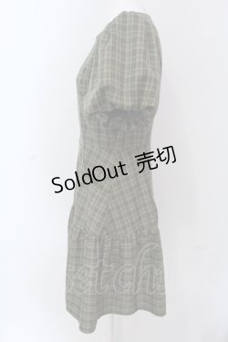 画像2: Fi.n.t / パフスリーブチェックミニワンピース  グリーン O-25-04-19-036-CA-OP-IG-OS