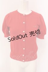 MILK / 半袖パールボタンカーディガン  アカ O-25-04-19-049-ML-TO-IG-OS