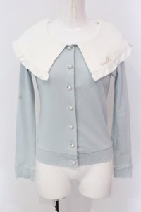 MILK / ケープカーディガン  サックス O-25-04-19-051-ML-TO-IG-OS