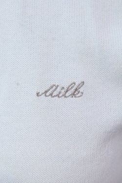 画像2: MILK / ロゴ刺繍カーディガン  サックス O-25-04-19-052-ML-TO-IG-OS