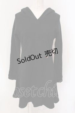 画像1: MILK / ハートパッチパーカーワンピース  クロ O-25-04-19-056-ML-OP-IG-ZT383