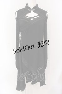 Ozz Croce / Until It Perishes Beautifullyチュニック  ブラック O-25-04-19-063-OO-OP-OW-OS