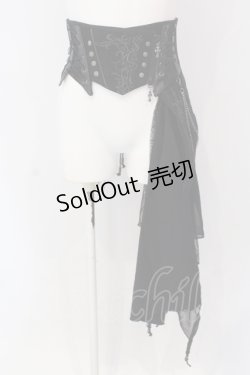 画像1: Ozz Croce / Garden of Fallen Angelコルセットスカート  ブラック O-25-04-19-064-OO-SK-OW-OS