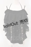 Ozz oneste / Pirates Roseオフショルダープルオーバー  ブラック O-25-04-19-070-OO-TO-OW-OS