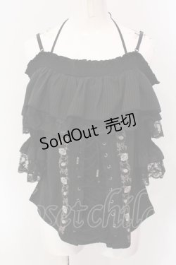 画像1: Ozz oneste / Pirates Roseオフショルダープルオーバー  ブラック O-25-04-19-070-OO-TO-OW-OS