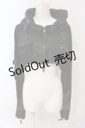 Qutie Frash / ミリタリーショートジャケット L ブラック O-25-04-19-071-QU-JA-OW-OS