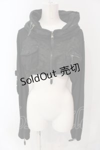 Qutie Frash / ミリタリーショートジャケット L ブラック O-25-04-19-071-QU-JA-OW-OS