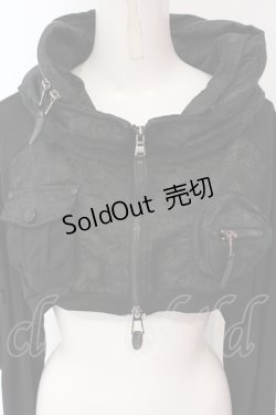 画像2: Qutie Frash / ミリタリーショートジャケット L ブラック O-25-04-19-071-QU-JA-OW-OS