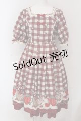 axes femme kawaii / ベリーズピクニックワンピース M アカ O-25-04-19-006-AX-OP-OW-OS