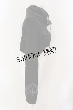 画像3: Qutie Frash / ミリタリーショートジャケット L ブラック O-25-04-19-071-QU-JA-OW-OS