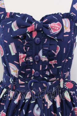 画像2: Angelic Pretty / Decoration Ice Creamジャンパースカート  ネイビー O-25-04-19-007-AP-OP-OW-OS